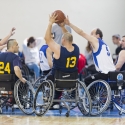 Basketball game in wheelchairs